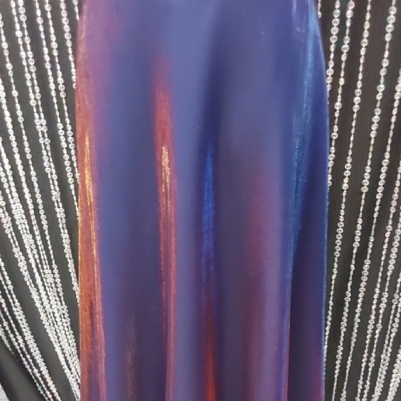 Shimmer Color Change Two Piece Gown - Picture 2 of 3